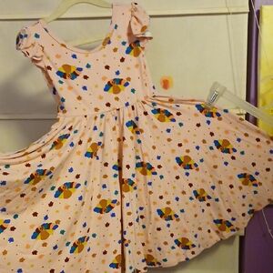 Dot Dot Smile Multicolor Leaf Dress